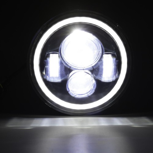 2X 7"Inch LED Headlight Projector Amber DRL Angle Eyes for VW Beetle 1967-1979 - Picture 6 of 12
