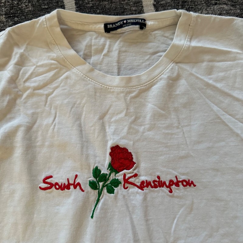 Brandy Melville White Tee South Kensington~SZ OS~
