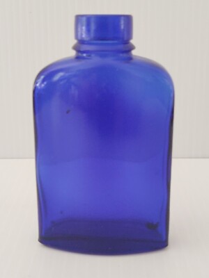 VTG 5'' TALL COBALT BLUE BOURJOIS BOTTLE NO CAP