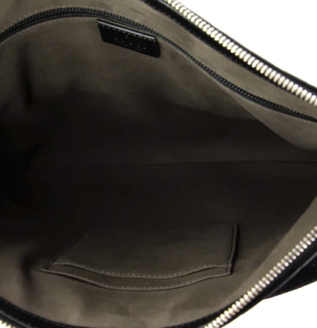 Gucci Signature Zip Messenger Bag Guccissima Leather Medium