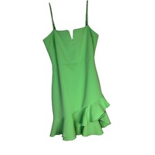 Likely Shelia Asymmetric Green Sleeveless Dress Size 6