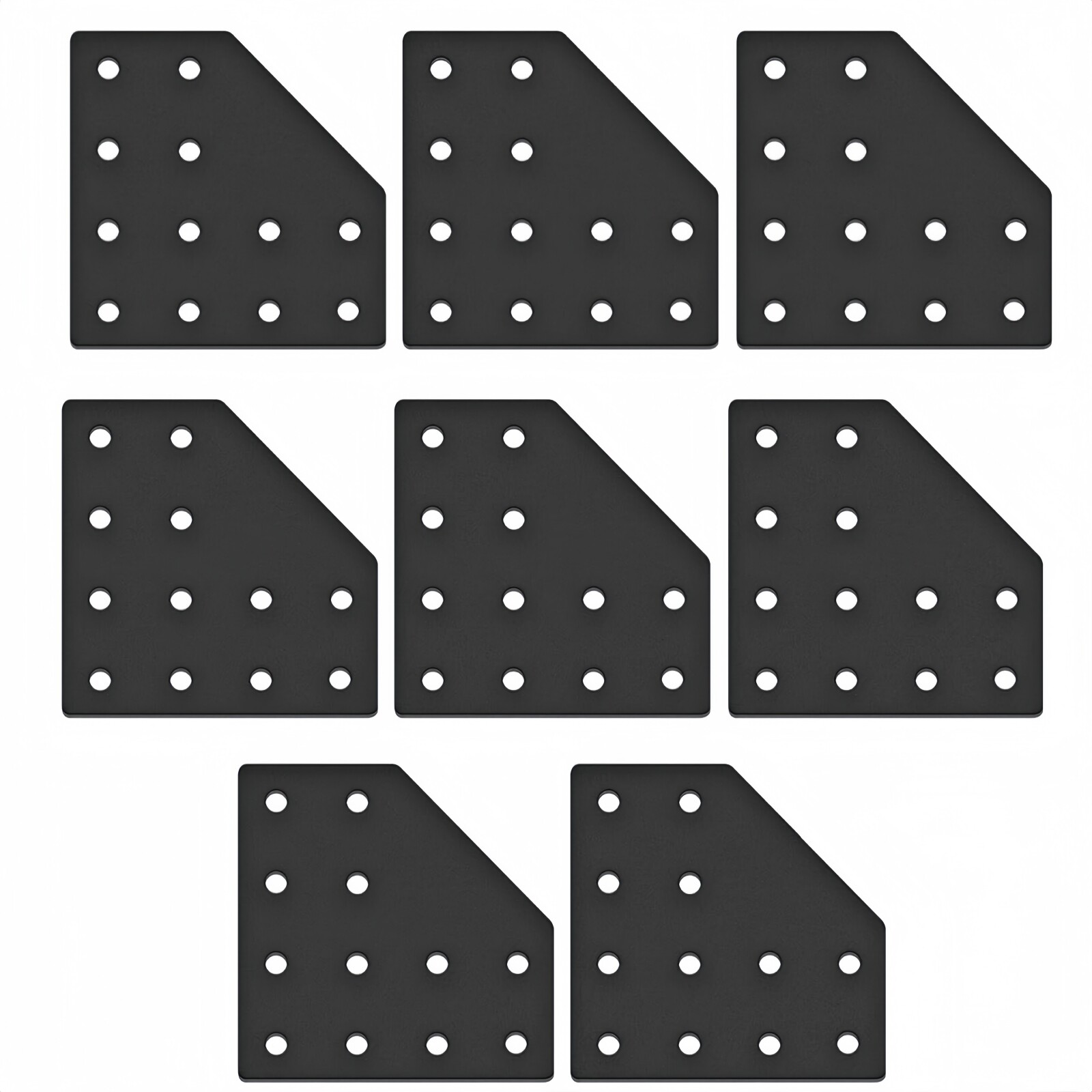 8pcs 12 Hole Aluminum L 90° Joining Plate Connectors For 2040 Aluminum Extrusion