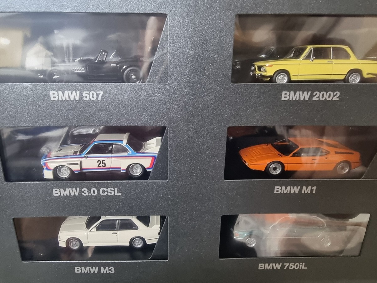 NEW BMW COLLECTION 10 DIECAST CARS 1:64 CSL M1 E30 M3 Z8 i8 750I
