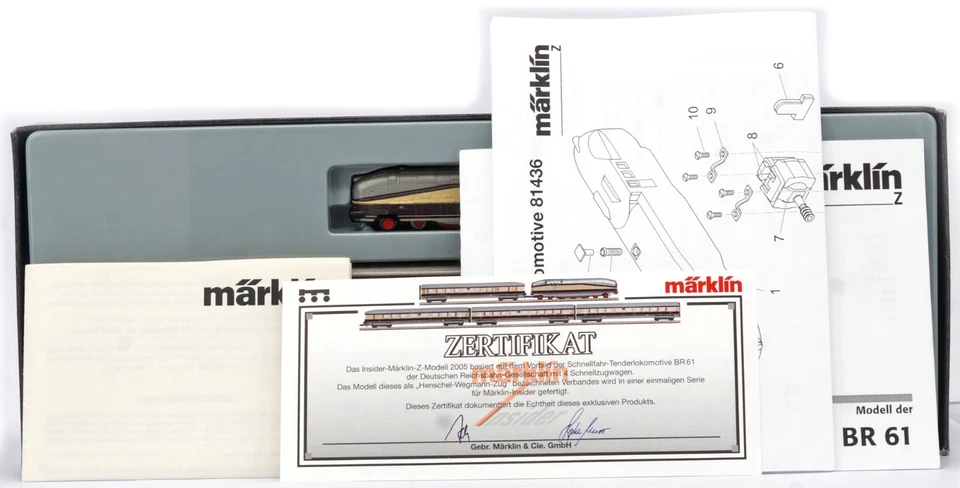 MARKLIN MINI-CLUB #81436 Gauge Z DRG "Henschel-Wegmann Train"  BR 61 , Era II - Image 3 of 4