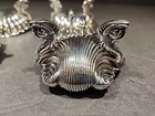 Set of 4 Antique Silver Salt Cellars - Shell Bowl set on Dolphin Feet — photo 5