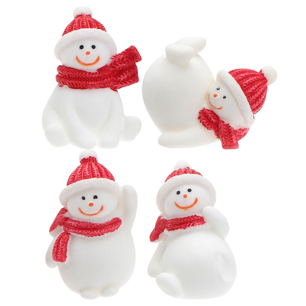 4 Pcs Reindeer Decoration Christmas Snowman Ornaments Child