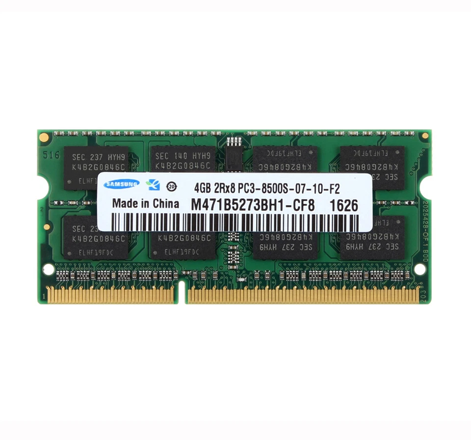 8GB Samsung 2x 4GB 2RX8 DDR3 1066MHz PC3-8500S 204PIN SO-DIMM Laptop RAM Memory - Image 3 of 4