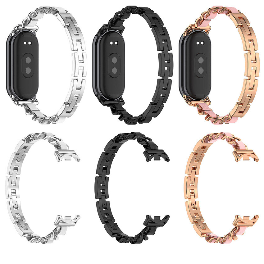 Stainless Steel Watch Replacement Bracelet Wristband for Mi Band 8