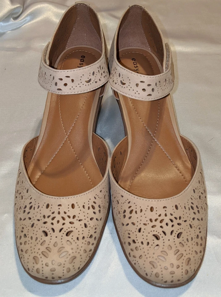 Zapatos de tacón EASY SPIRIT Cindie Mary Jane para mujer talla 8,5 M beige galleta Foto 3 de 4