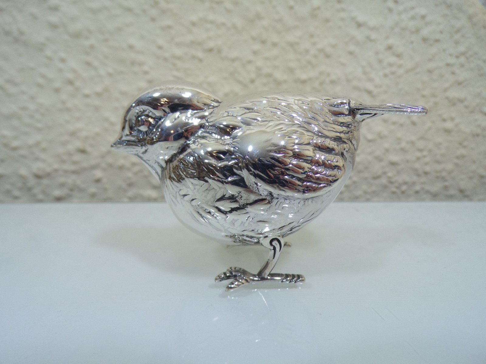 ALBO muy bonita figura grande figura vitrina Vogell gorrión en plata real 925 nuevo (3