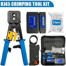 Rj45 Crimping Tool Kit Set For CAT5/CAT6 Lan Cable Tester Network Repair Tools