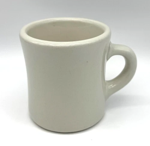 VICTOR Mug Restaurant Ware Heavy Duty Beige White Coffee Cup STAMPED Vintage
