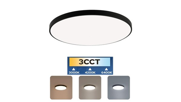 Plafon 24W, 1680Lm, 3CCT, IP20, OkrąGłY, Czarny, Hazel Horoz Horoz Electric-image