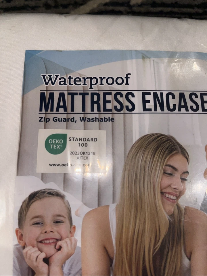 Protetor de colchão Utopia impermeável com zíper tamanho King branco - Imagem 4 de 4