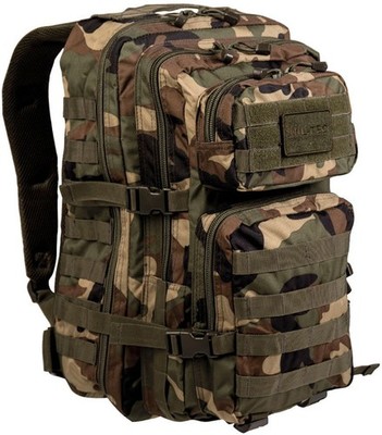 MIL-TEC Assault 36L Backpack, Woodland Camo, 36L, 14002220 Daypack