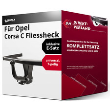 Für Corsa C Fliessheck Typ F08/F68 Anhängerkupplung starr + E-Satz 7pol top