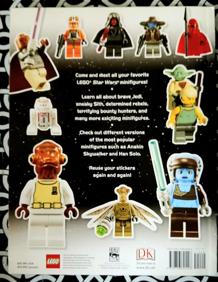 Lego/Star Wars Minifiguras Libro de Pegatinas - Publicación DK - Pegatinas Intactas 100%🔥 Foto 2 de 2