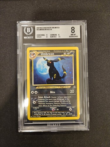 Umbreon (Unlimited) graded BGS 8 for sale on eBay