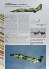 SEPECAT Jaguar Jet Picture Aircraft Vtg Info Detail Sheet Wall Art Decor 