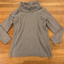 Christopher Banks gray cowl neck sweater shirt top size XL b57