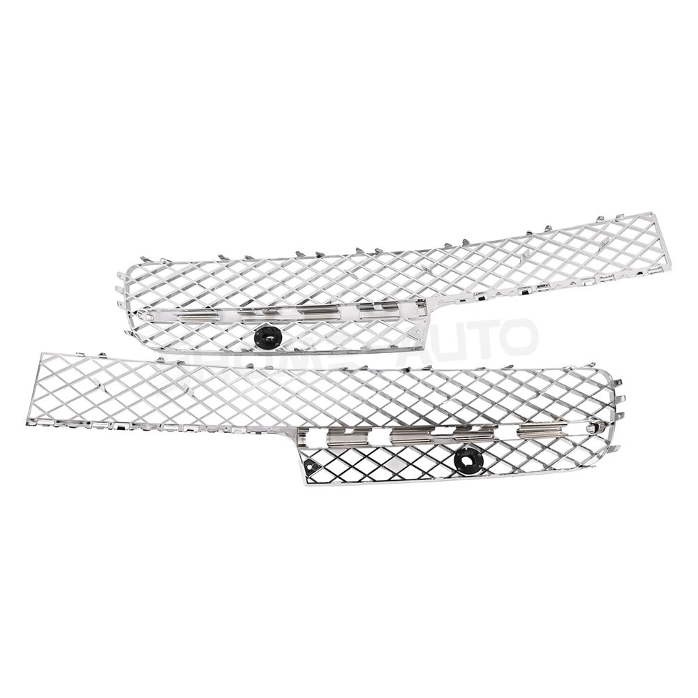 Left+Right Bumper Chrome Grill 4W0807647A For Bentley Continental Flying Spur