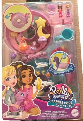 Polly Pocket Sparkle Cove Adventure Unicorn Floatie Compact New