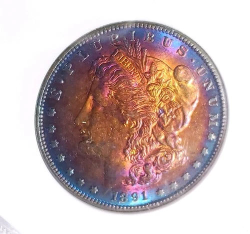 1891-S MORGAN SILVER DOLLAR $1 MS65  COIN Rare