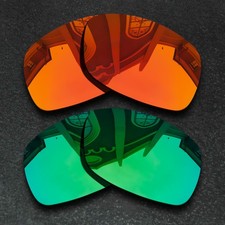 US Orange Green Polarized Anti-Scratch Replacement Lenses For-Oakley Ravishing