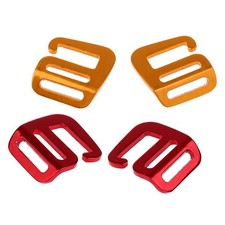 4 Stück goldfarbene und rote 25 mm Gurtschnallen mit G Haken für Gepäckgurte,