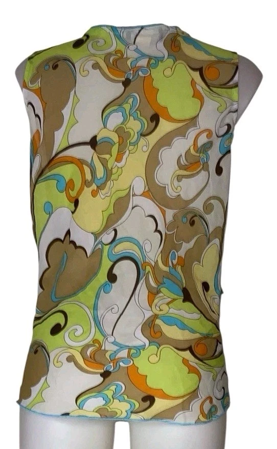 Y2K 90-х женщин многоцветный Swirl кукла женская кокетка Kawaii Топ размер 16 - Изображение 2 из 4