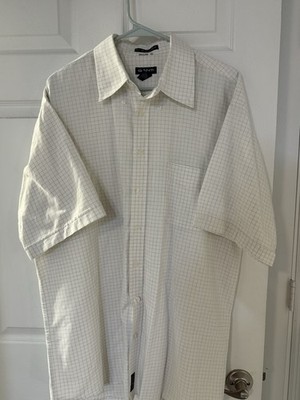 GANT New Haven Oxford Shirt Mens XL Short Sleeve Windowpane Check Portugal