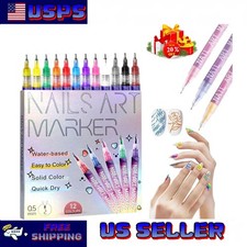12 Colors Nail Art Pens Set, 2026 New DIY Nail Art Markers Drawing Painting Line
