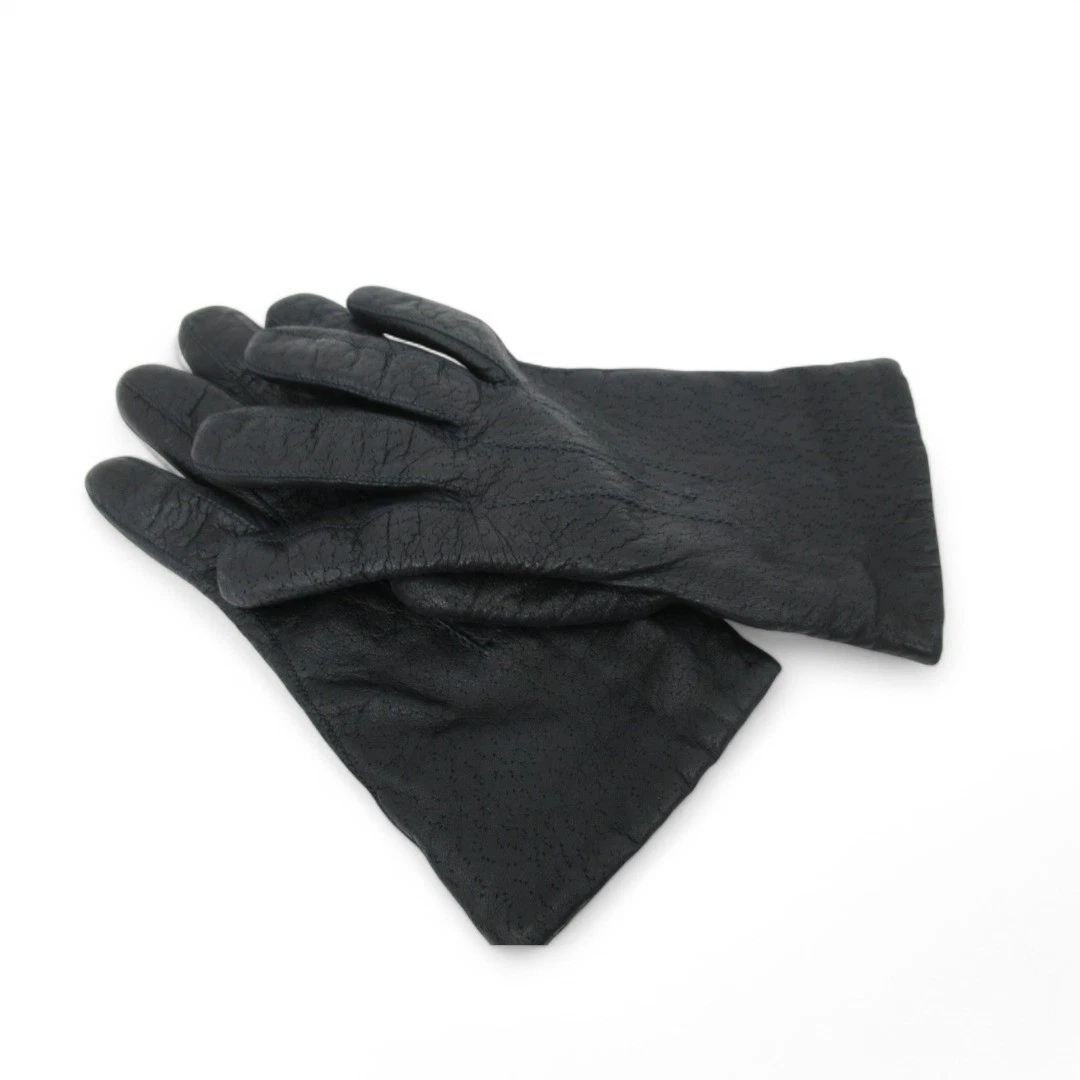 Dents Vintage Warm Gloves Black Pigskin Leather Women's UK 7 1/2 - Preloved