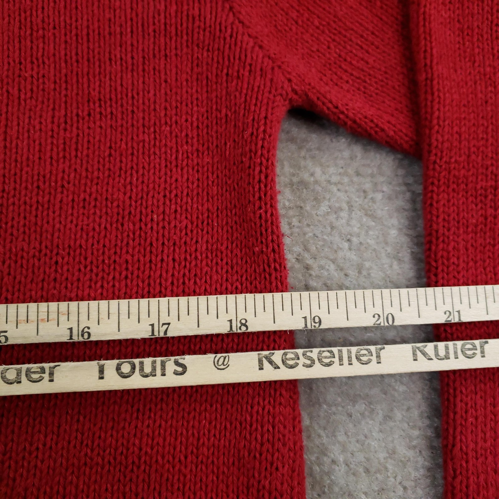 Vintage Ralph Lauren Polo Sport Sweater Womens Small Red Bear Equestrian Linen image 3