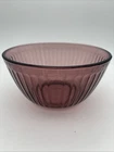 Vintage Pyrex Cranberry 6 Cup 1.5 L Mixing Bowl #7402-S Ribbed Glass