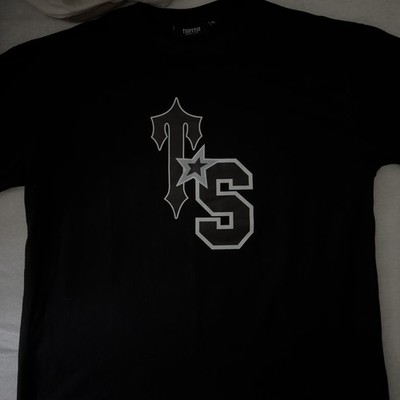 Trapstar Herren T-Shirt Schwarz Logo-Print Druckgrafik Rundhals Größe XL