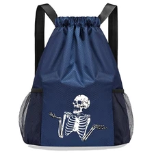 Drawstring Backpack Small Gym Bag Skull Mens Drawstring Bag Gym Backpack for ...