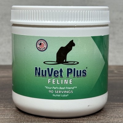 NuVet Plus Feline Powder - 90 Srvs - New & Sealed - Free Shipping - Exp: 02/27
