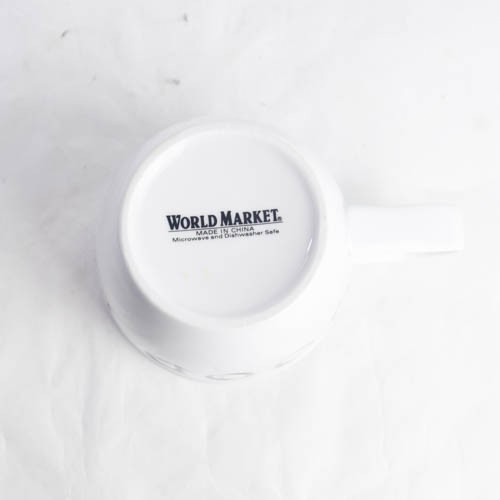 World Market 20oz White Ceramic Embossed Good Morning Mug Oversized Large - Picture 7 of 7