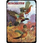 Vintage Winchester Pheasants Tin Metal Signs Home Décor 8x12 Hunting Hunter Wall