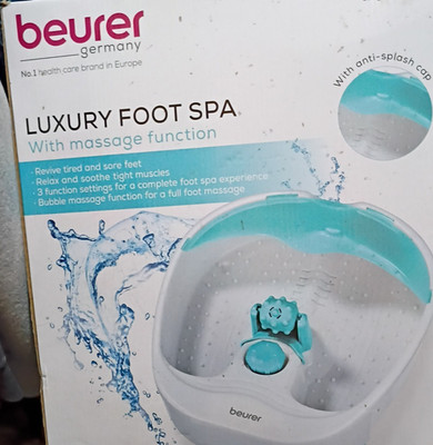 Beurer Foot Bath White/Blue Massage Bubble Anti-Splash Cap