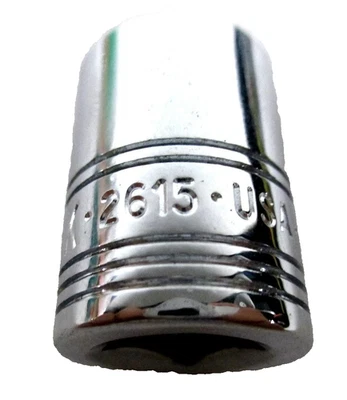 S-K Professional Tools Spline Sockets 12pt 3/8" Dr 15mm 2615 SK *MADE IN THE USA - Image 1 of 4
