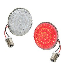 1156 Rear LED Turn Signals, 2 Inch Bullet Motorcycle Tail Lights 1156 Rear Red