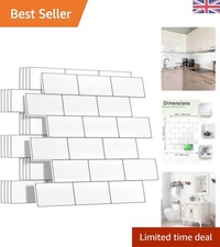 Modern 3D Stick-On Splashback Tiles for Kitchen & Bathroom – Waterproof Vinyl