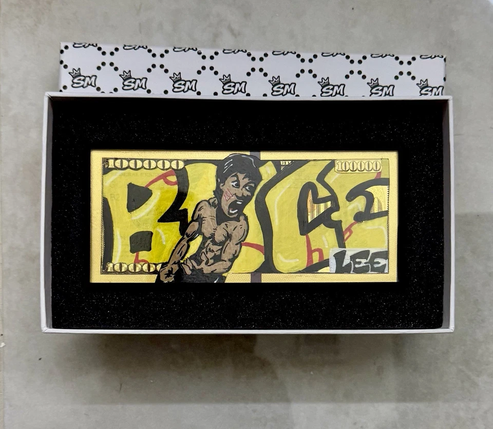 BRUCE LEE “ GOLD PLATED “ Money Art Front And Back Custom Designs - Image 3 of 4