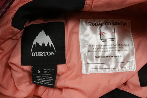Burton Snow Bib Pants Youth Small Red Insulated Waterproof Room To Grow Winter - Picture 11 of 13
