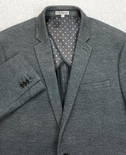 Express Blazer Mens 44R Gray Cotton Blend Photographer Fitted 2-Button Jacket