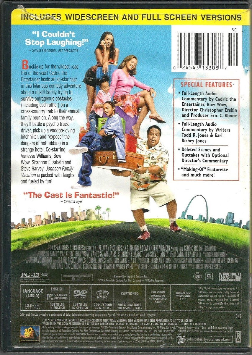 Johnson Family Vacation DVD 2009 Cedric The Entertainer Vanessa
