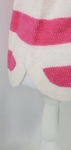 LOFT Sweater Womens XS S Bright Pink Stripe Pullover Lightweight Knit Soft NEW - Picture 7 of 19