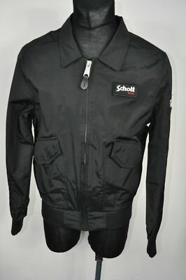 Schott NYC Men's Barnes Varsity Black Jacket size XL